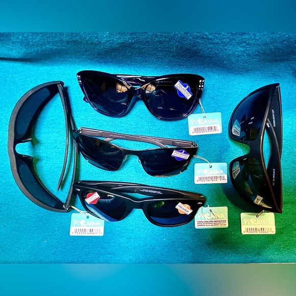 Lot of 5 pairs of: Piranha Sunglasses 2 #1 Sports, 2 #3 polarized, 1 #4 Premium - Picture 2 of 11